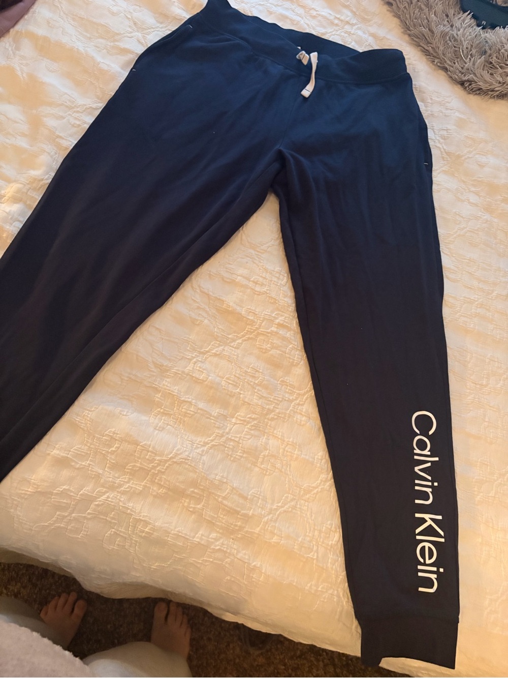 2 pairs Calvin Klein womens joggers  1. gray & 1. blue